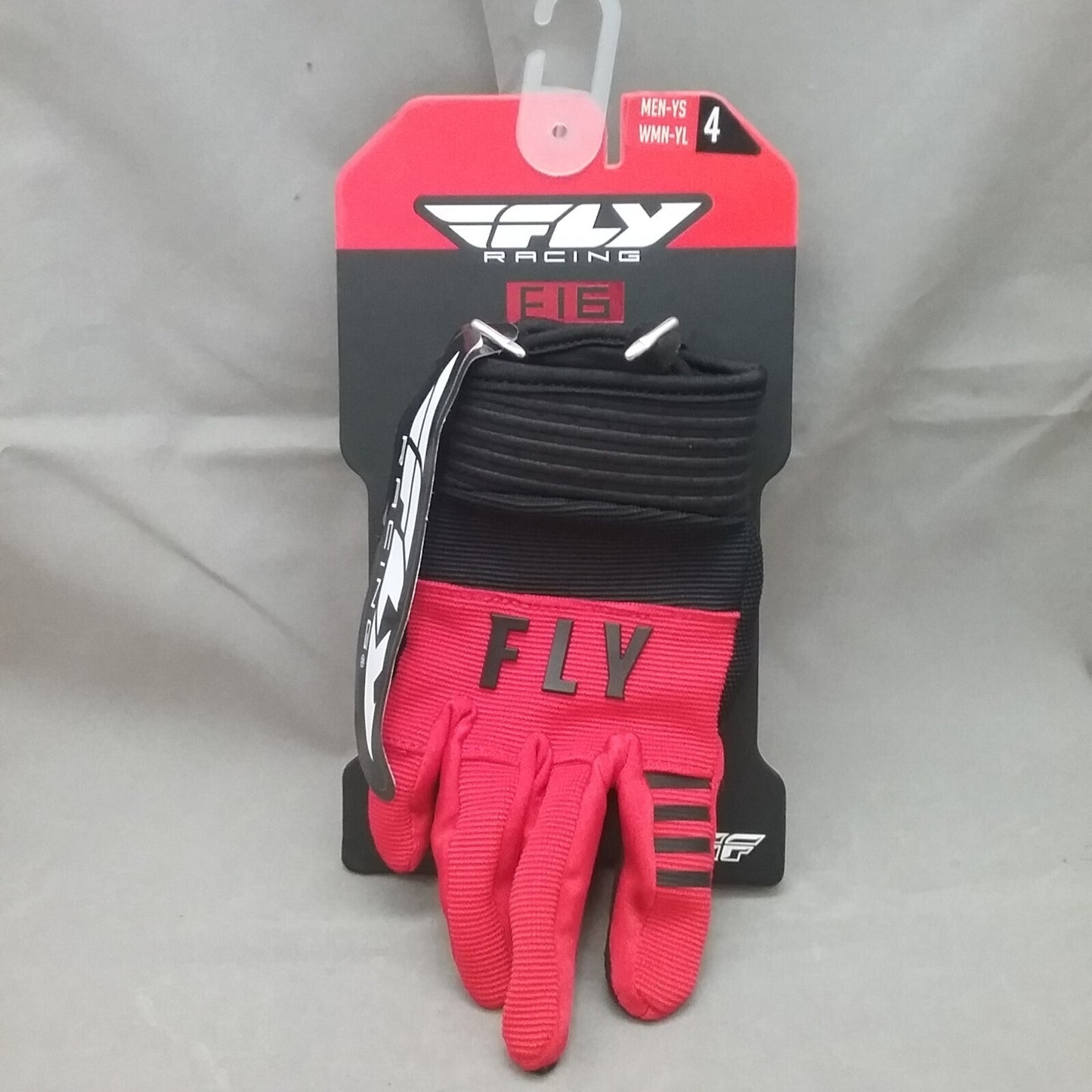 NEW FLY RACING 375-913YS GLOVES MENS YS WOMENS YL XPLORE YOUTH SIZE 4 BLACK/RED