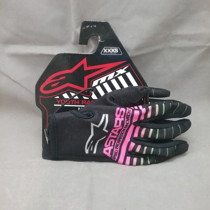 NEW ALPINESTARS 482-74203XS GLOVES PINK BLACK GREEN YOUTH XXXS