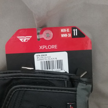 NEW FLY RACING 476-2063X GLOVES MENS XL WOMENS 3XL XPLORE SIZE 11 BLACK