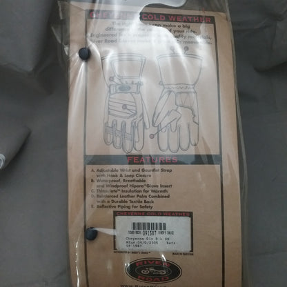 NEW RIVER ROAD 091587 GLOVES CHEYENNE BLACK EXTRA SMALL