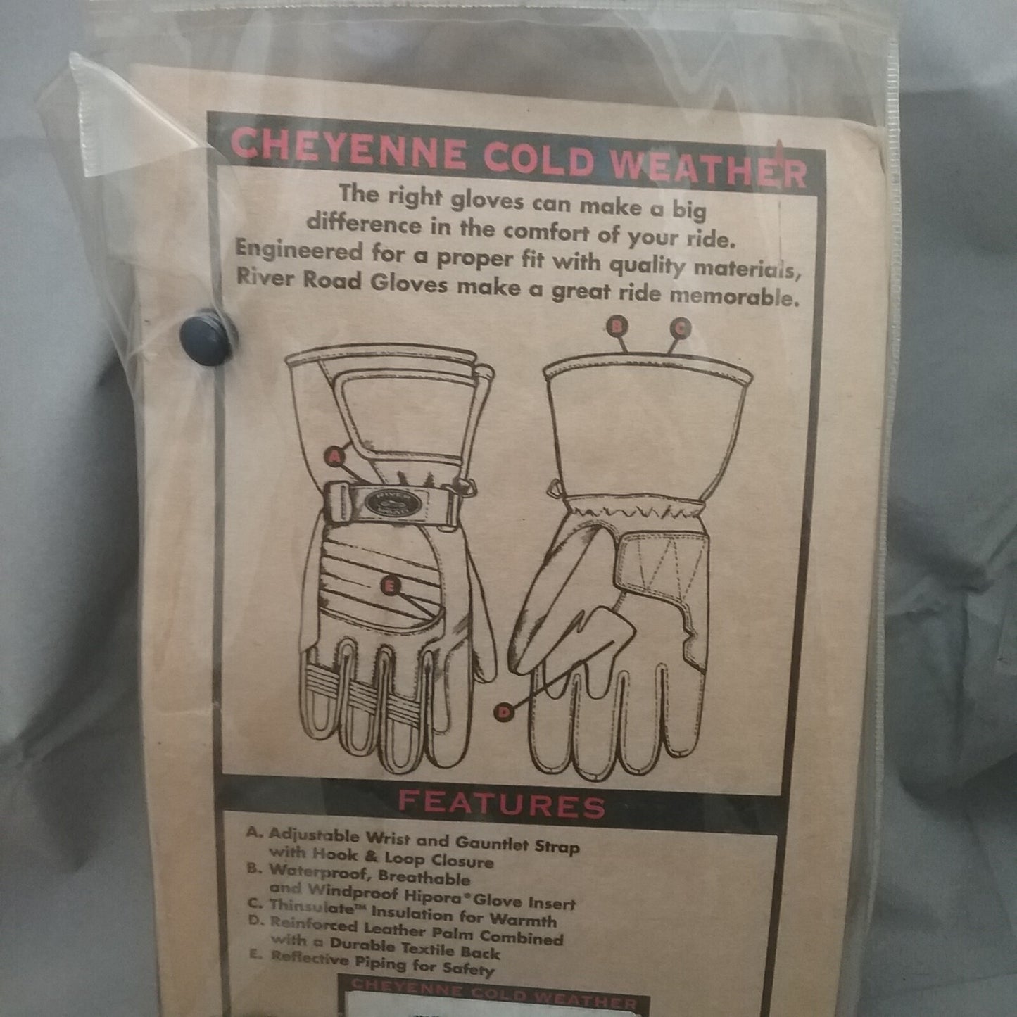 NEW RIVER ROAD 091587 GLOVES CHEYENNE BLACK EXTRA SMALL