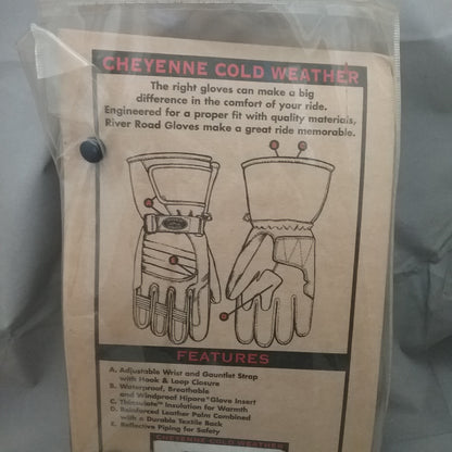 NEW RIVER ROAD 091587 GLOVES CHEYENNE BLACK EXTRA SMALL