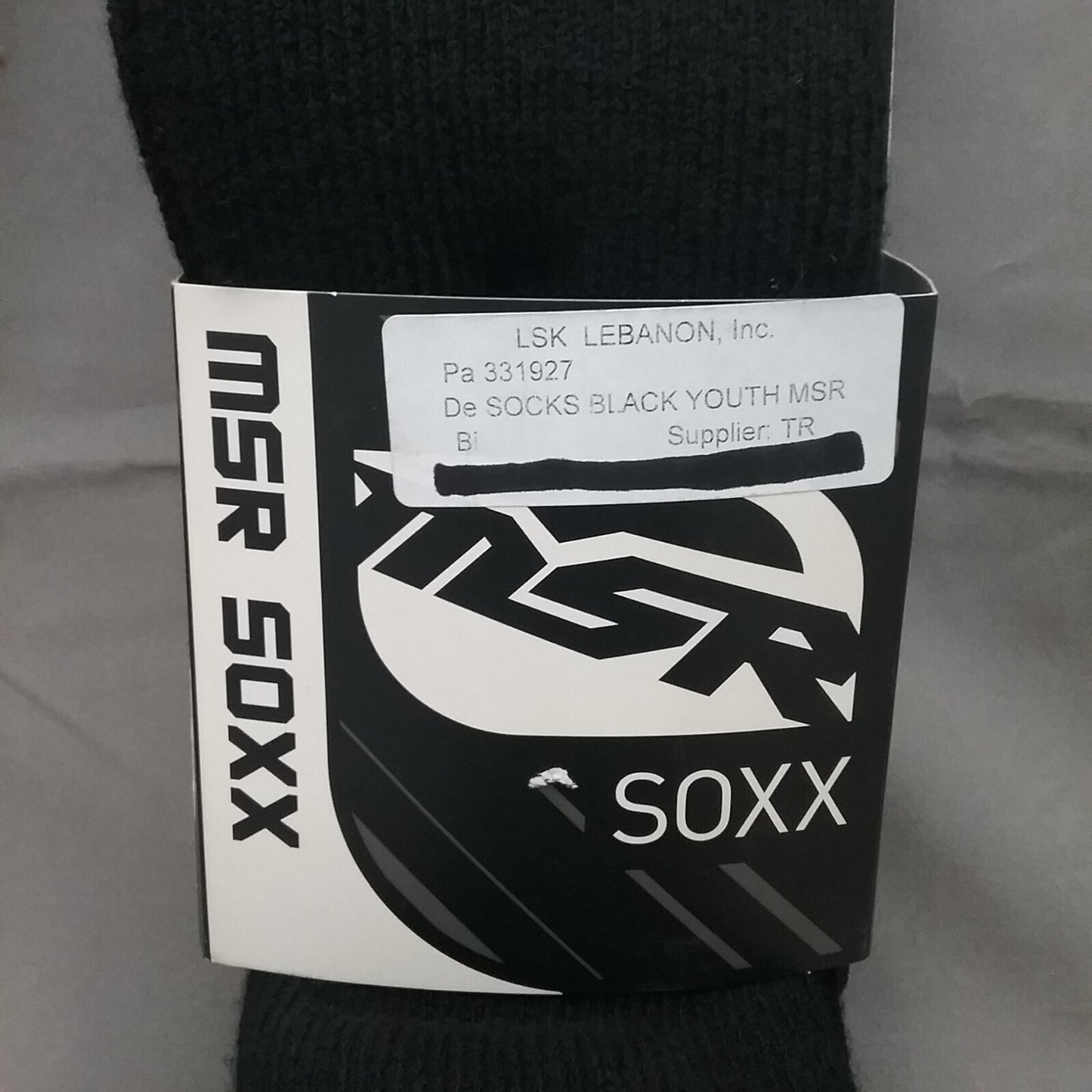 NEW MSR 8725-SM SOCKS SOXX YOUTH SMALL BLACK 331927