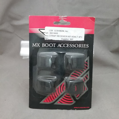 NEW FLY 360-5049 RECEIVER KIT ADULT BOOT STRAP BLACK 4 PACK