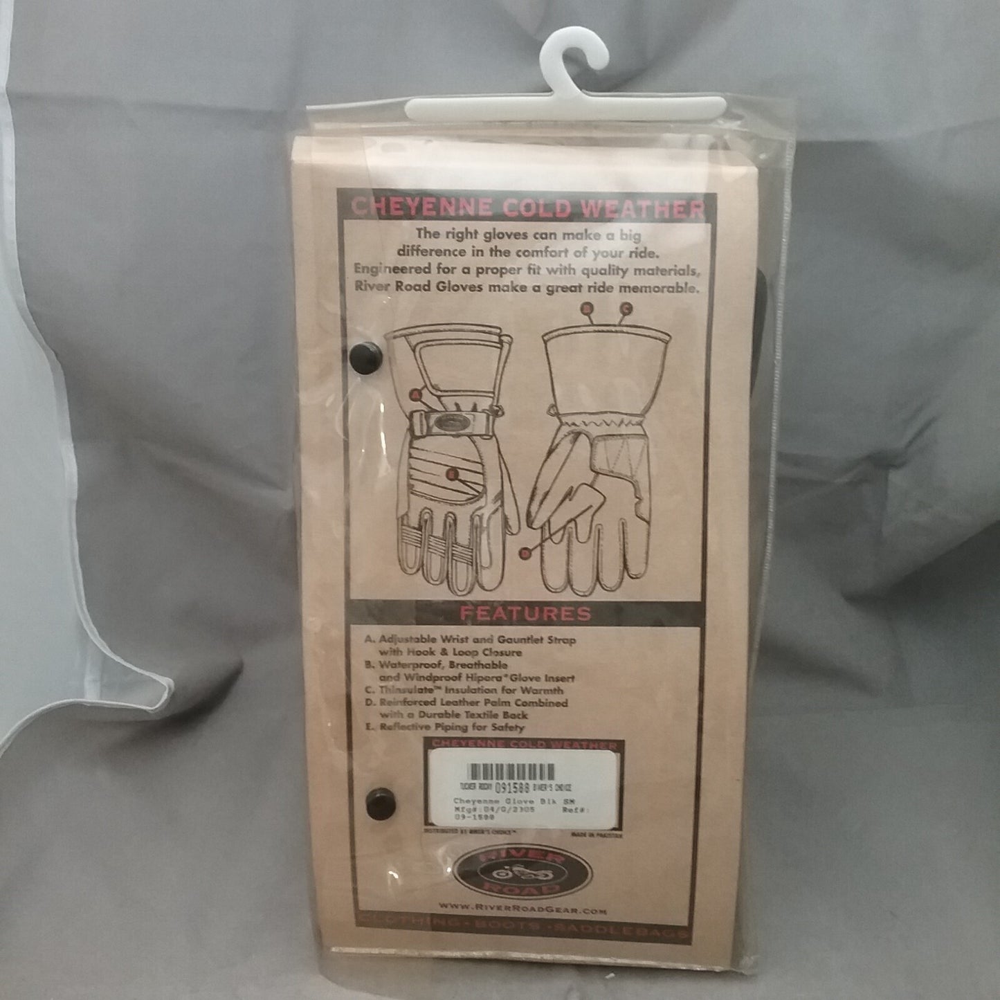 NEW RIVER ROAD 091588 GLOVES CHEYENNE BLACK SMALL