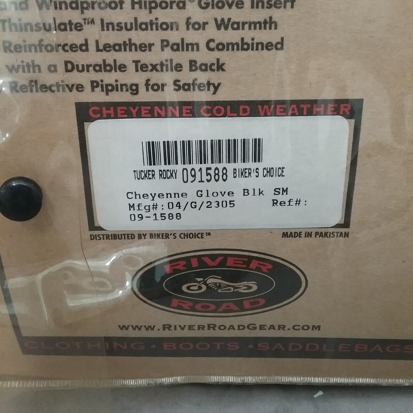 NEW RIVER ROAD 091588 GLOVES CHEYENNE BLACK SMALL