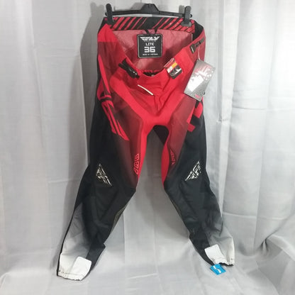 NEW FLY 370-73236 RIDING PANTS BLACK AND RED SIZE 36