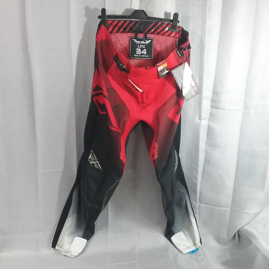 NEW FLY 374-13234 RIDING PANTS BLACK AND RED SIZE 34