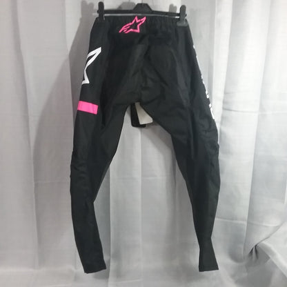 NEW ALPINESTAR 3752422 RIDING PANTS  BLACK AND PINK SIZE 30 STELLA FLUID CHASER