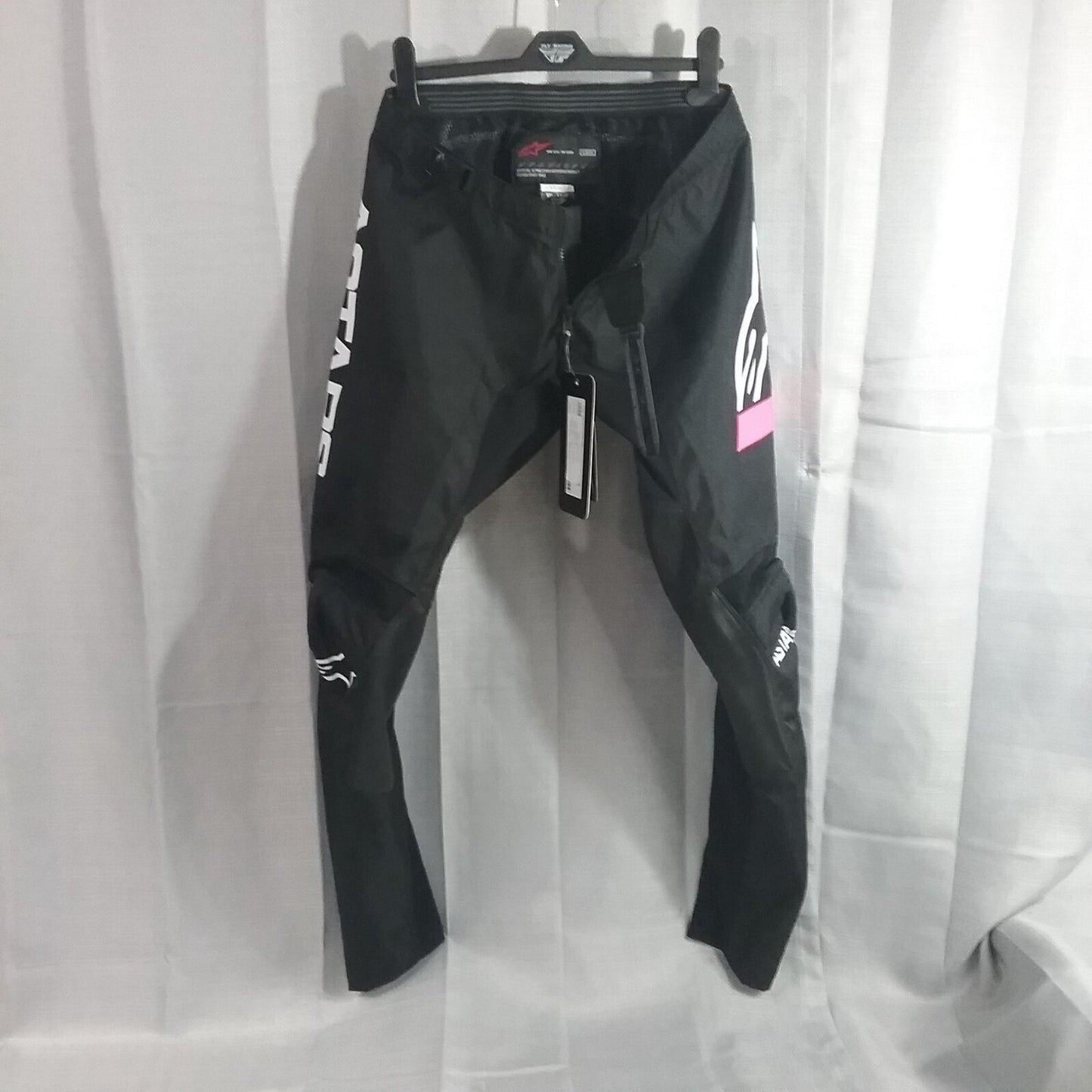 NEW ALPINESTAR 3752422 RIDING PANTS  BLACK AND PINK SIZE 30 STELLA FLUID CHASER