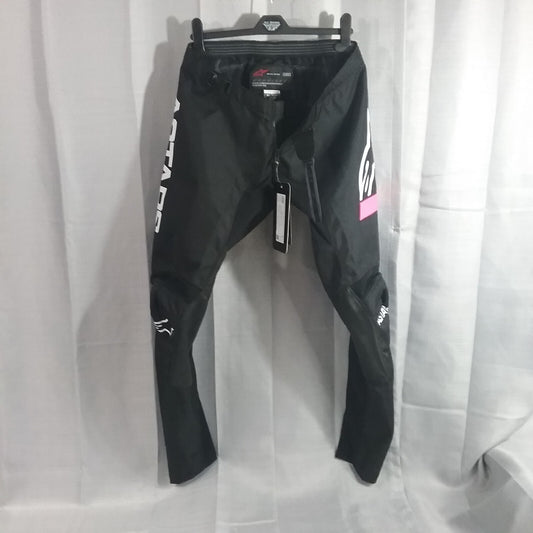 NEW ALPINESTAR 3752422 RIDING PANTS  BLACK AND PINK SIZE 30 STELLA FLUID CHASER
