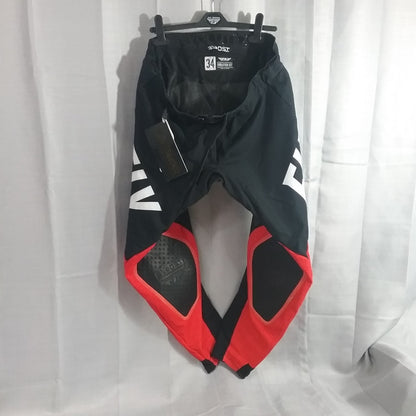 NEW FLY 370-73234 RIDING PANTS  BLACK WHITE GREY AND RED SIZE 34