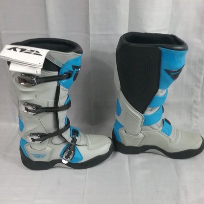 NEW FLY 364-71110 BOOTS GREY AND BLUE FLY FR5 RIDING BOOTS SIZE 10