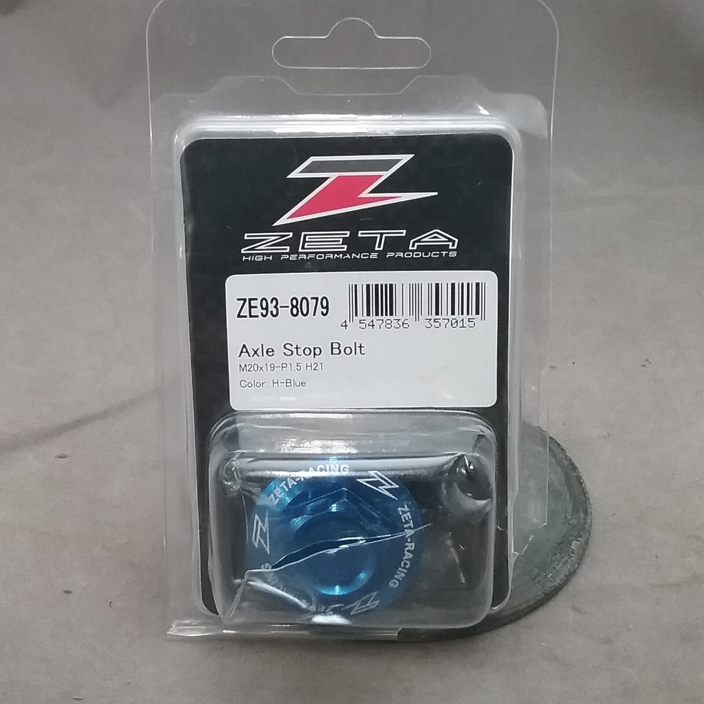 NEW ZETA ZE93-8079 BOLT FRONT AXLE STOP KTM HUSQVARNA BLUE