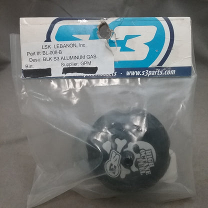 NEW S3 BL-008-B CAP ALUMINUM FUEL CAP SKULL DESIGN