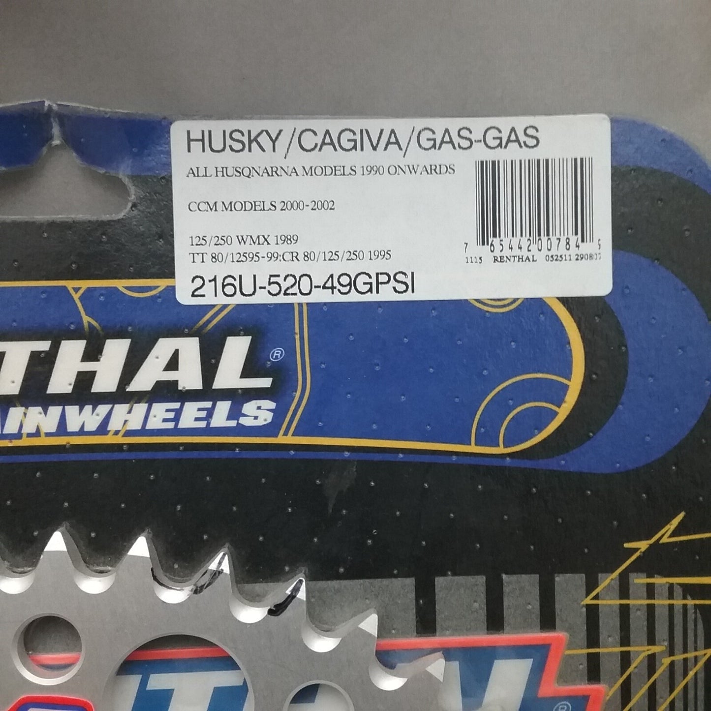 NEW RENTHAL 216U-520-49GPSI SPROCKET REAR 49 TEETH KUSQVRNA CAGIVA GASGAS
