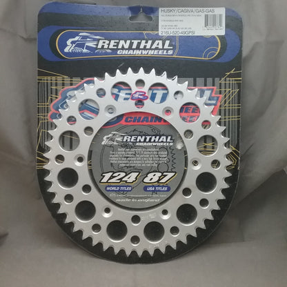NEW RENTHAL 216U-520-49GPSI SPROCKET REAR 49 TEETH KUSQVRNA CAGIVA GASGAS