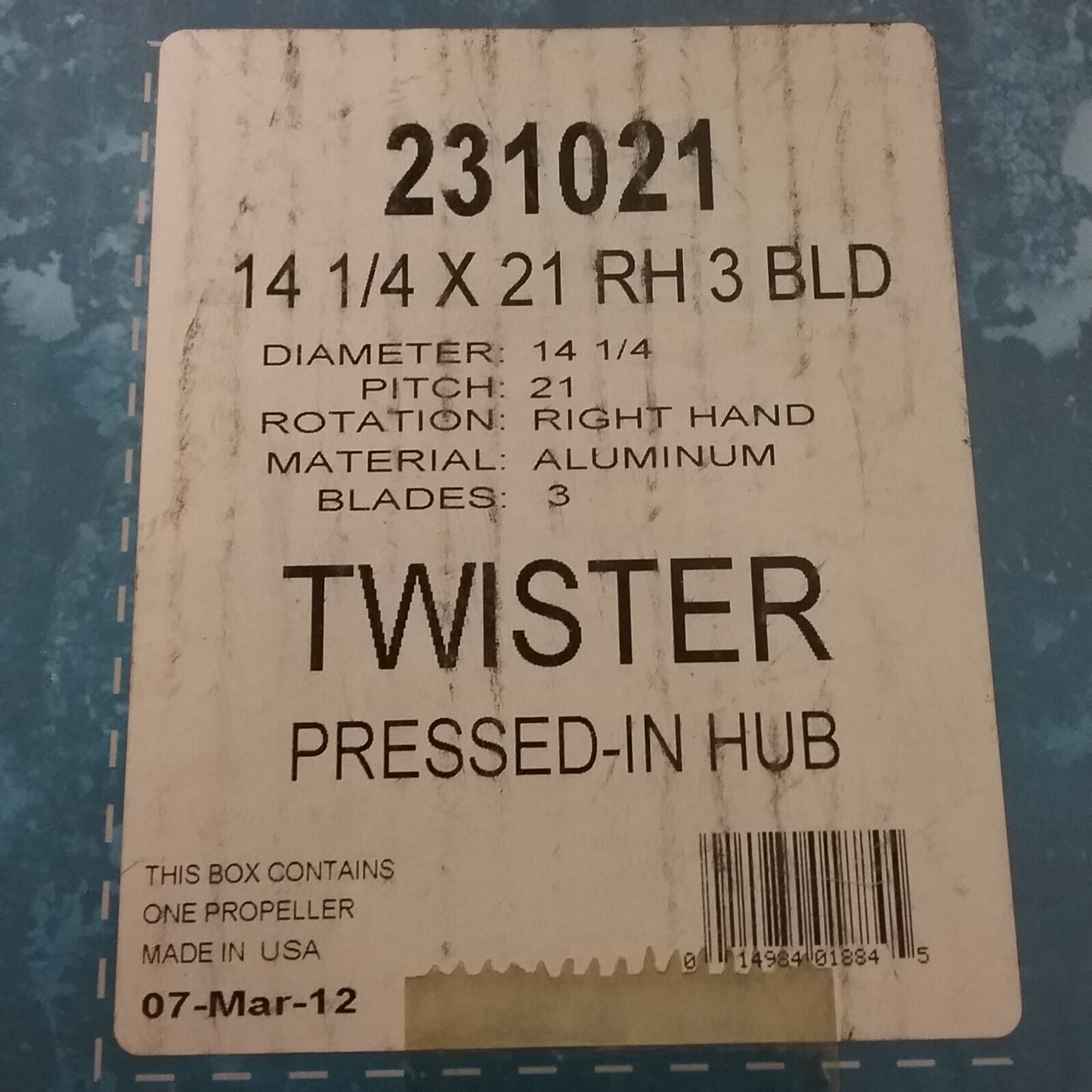 NEW Michigan Wheel Twister 231021 Aluminum Boat Propeller 14 1/4X21 RH 3 BLD