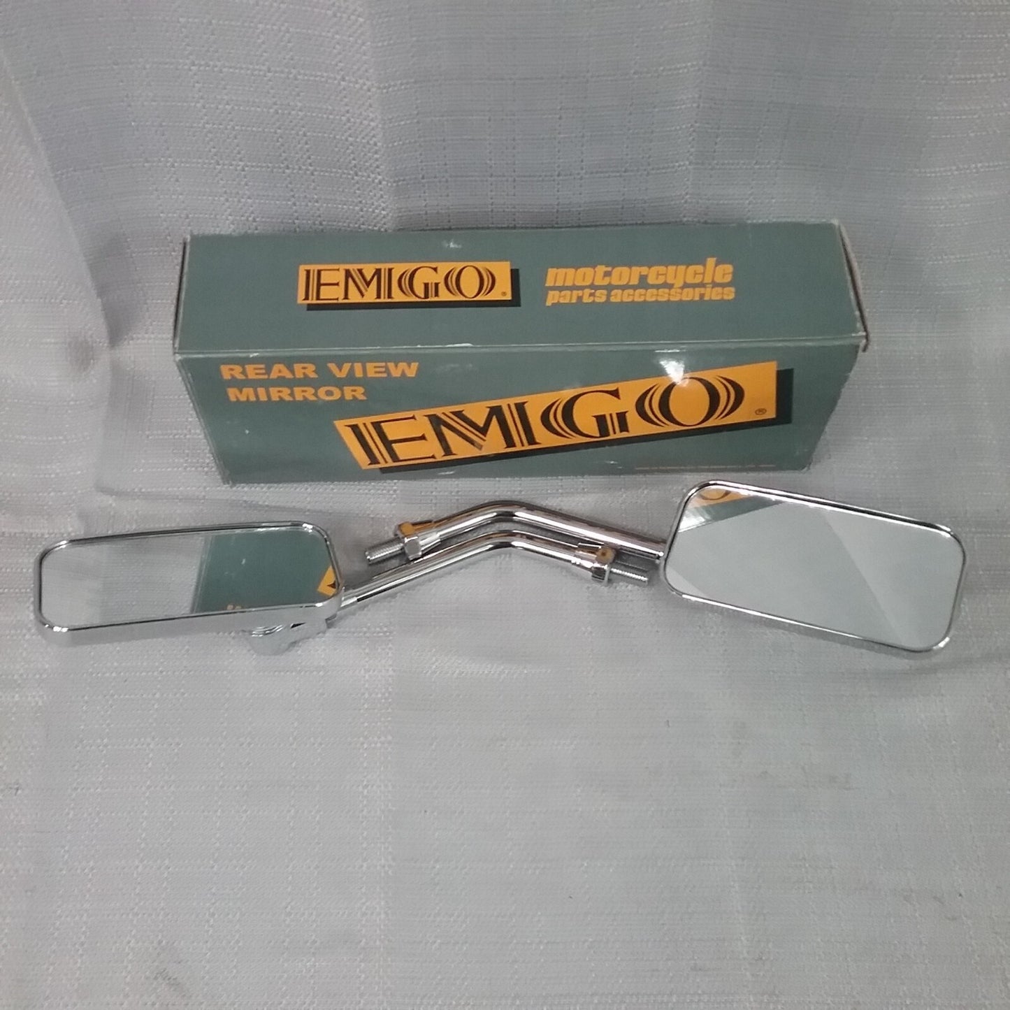 NEW EMGO 56-9733 SIDE MIRRORS EL CHICO CHROME CHOPPER STYLE 20-42470