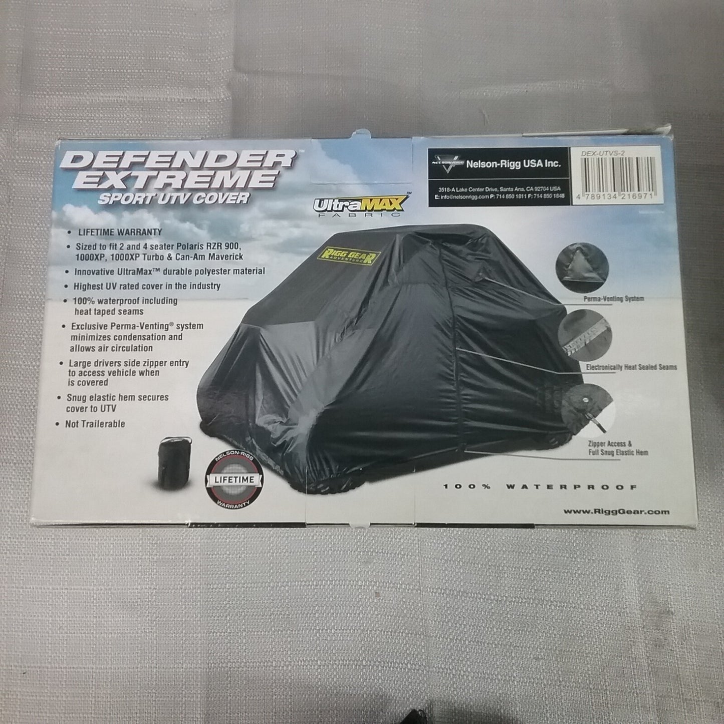 NEW NELSON RIGG DEX-UTVS-2 COVER 2 AND 4 DOOR SPORT UTV WATERPROOF 270-2054