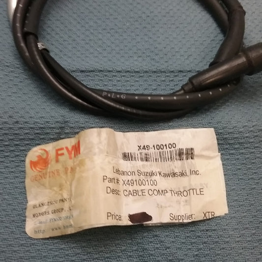 NEW FYM X49100100 CABLE COMP THROTTLE