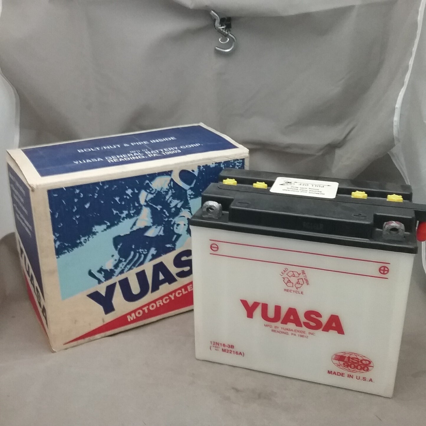 NEW YUASA 12N16-3B BATTERY MOTORCYCLE 6.89"X3.94"X6.1" 145CCA WITHOUT ACID PACK