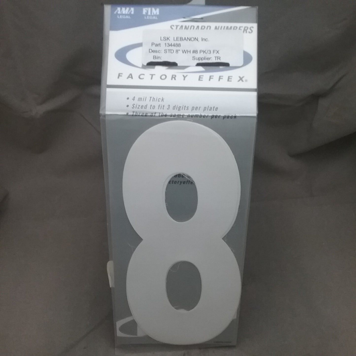 QTY21 NEW FACTORY EFFEX DECAL MISC NUMBERS 8" TALL SEE DESCRIPTION FOR NUMBERS