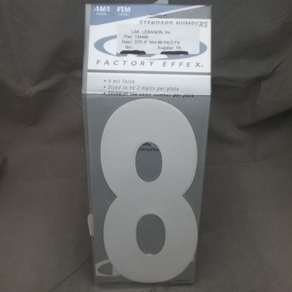 QTY21 NEW FACTORY EFFEX DECAL MISC NUMBERS 8" TALL SEE DESCRIPTION FOR NUMBERS