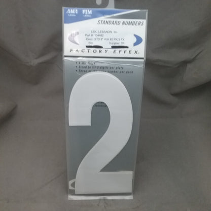 QTY21 NEW FACTORY EFFEX DECAL MISC NUMBERS 8" TALL SEE DESCRIPTION FOR NUMBERS