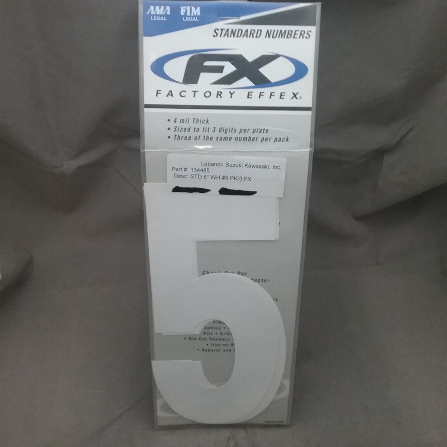 QTY21 NEW FACTORY EFFEX DECAL MISC NUMBERS 8" TALL SEE DESCRIPTION FOR NUMBERS