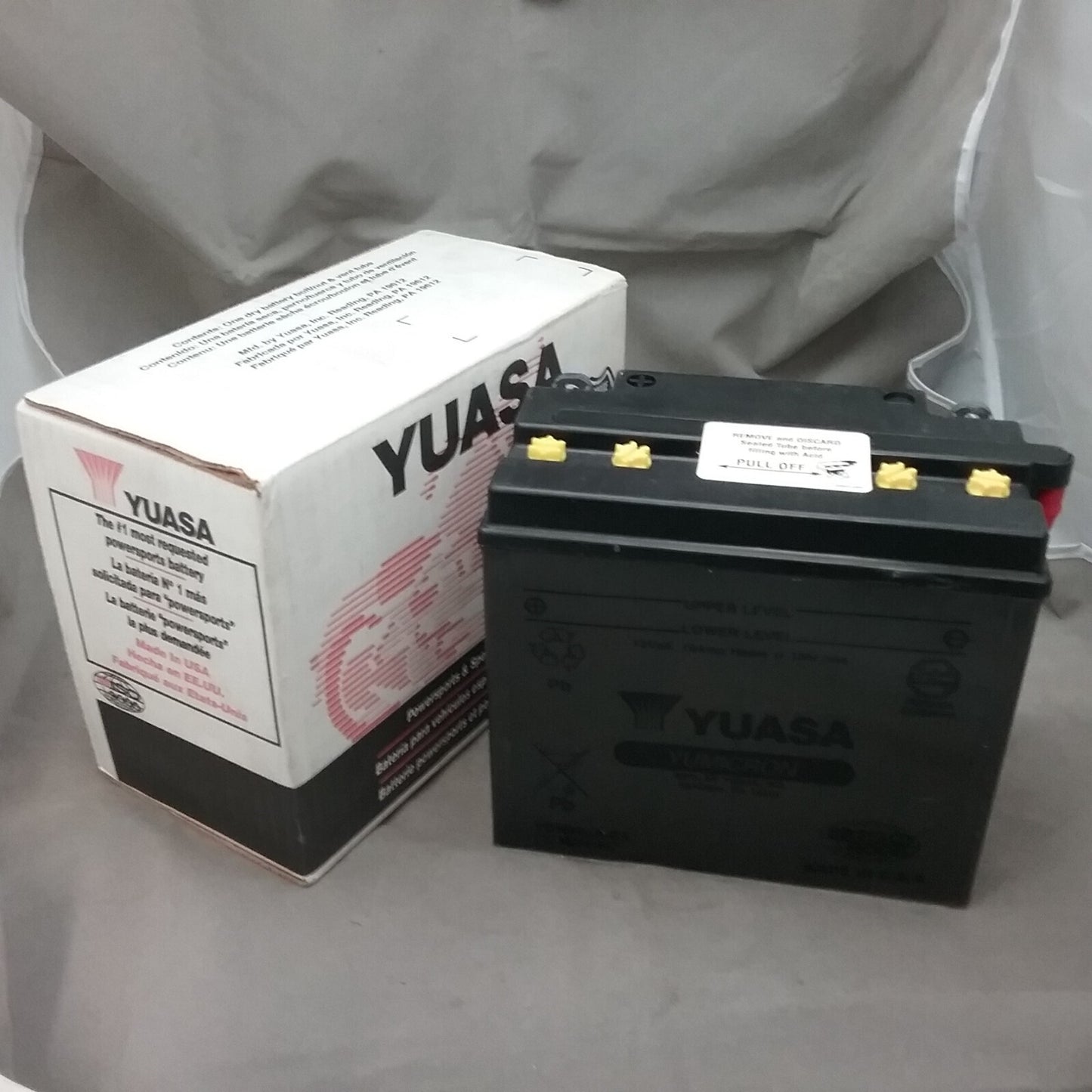 NEW YUASA YB16HL-A-CX BATTERY MOTORCYCLE 7.5X4X6 12V WITHOUT ACID PACK