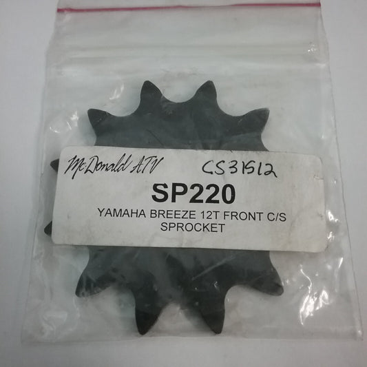 NEW MCDONALD SP220 SPROCKET DRIVE 12T YAMAHA 93834-12016 Tri-Z YTZ250 BREEZE