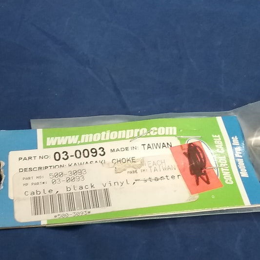 NEW MOTION PRO 03-0093 BLACK VINYL CHOKE CABLE KAWASAKI