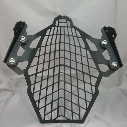 TOURATECH Stainless steel black headlight protector with quick release brackets.