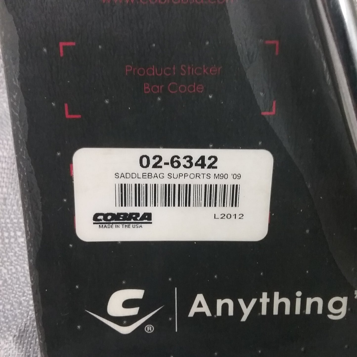 NEW COBRA 02-6342 SUPPORT CHROMED SUPPORT KIT FOR SADDLEBAGS