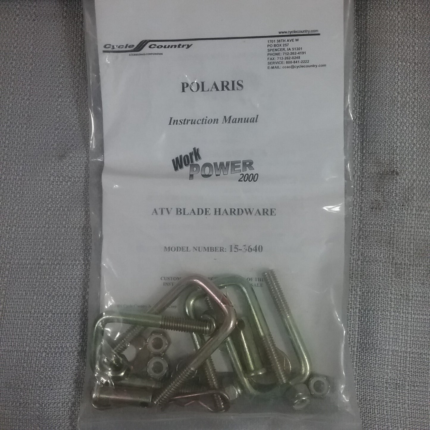 NEW CYCLE COUNTRY 15-3640 PLOW MOUNT HAWKEYE MID FRAME PLATE