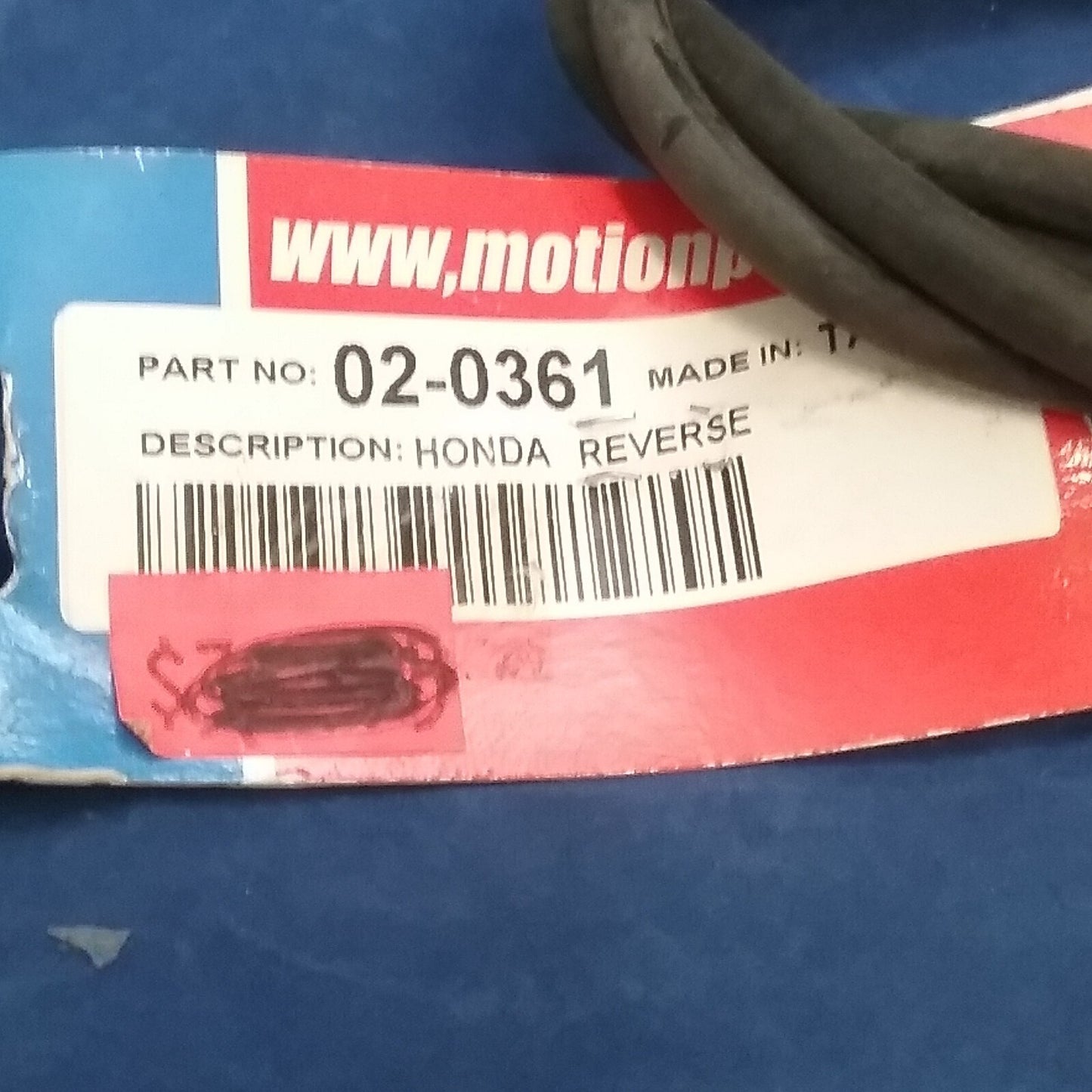 NEW MOTION PRO 02-0361 CABLE, REVERSE HONDA
