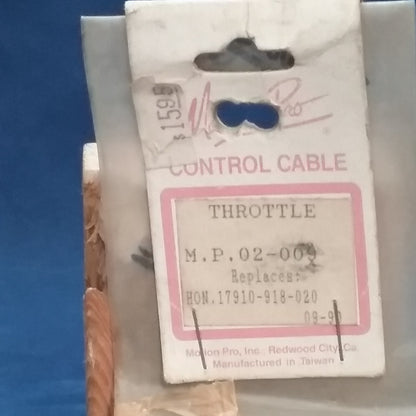 NEW MOTION PRO 02-009 BLACK VINYL THROTTLE CABLE