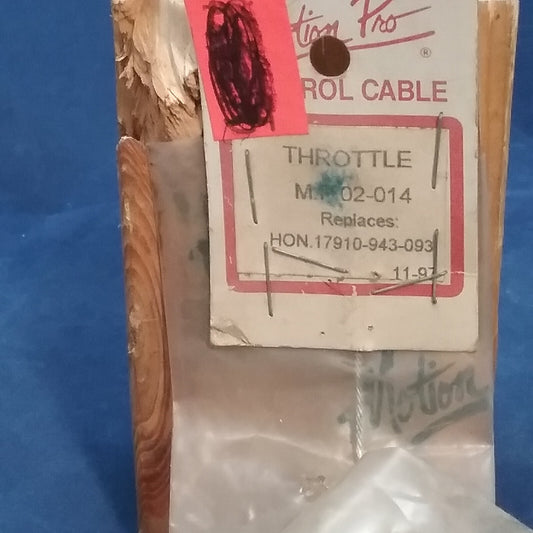 NEW MOTION PRO 02-014 BLACK VINYL THROTTLE CABLE HONDA