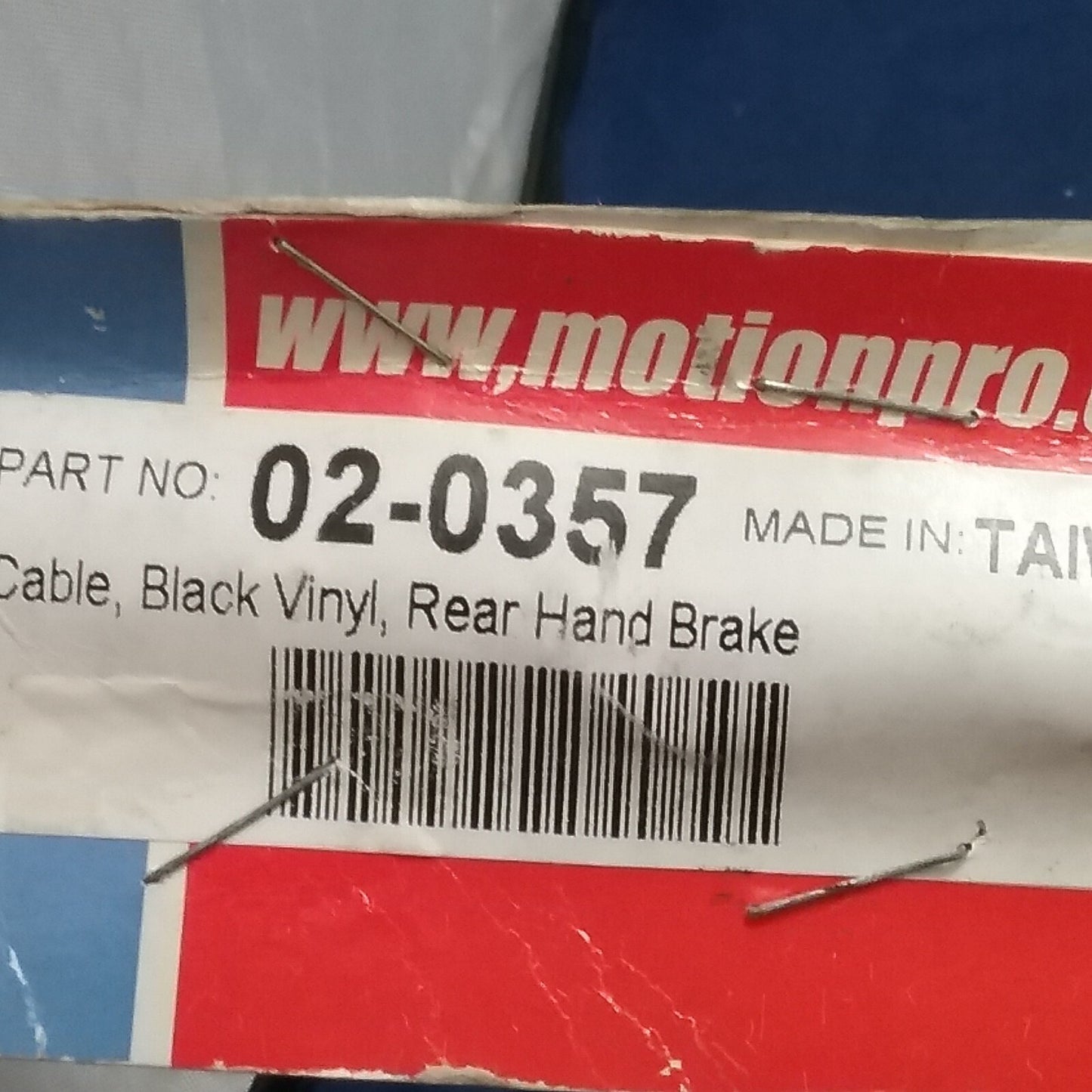 NEW MOTION PRO 02-0357 CABLE BLACK VINYL REAR HAND BRAKE
