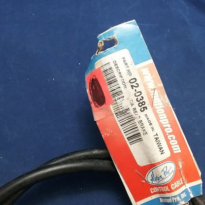 NEW MOTION PRO 02-0385 CABLE BLACK VINYL REAR HAND BRAKE