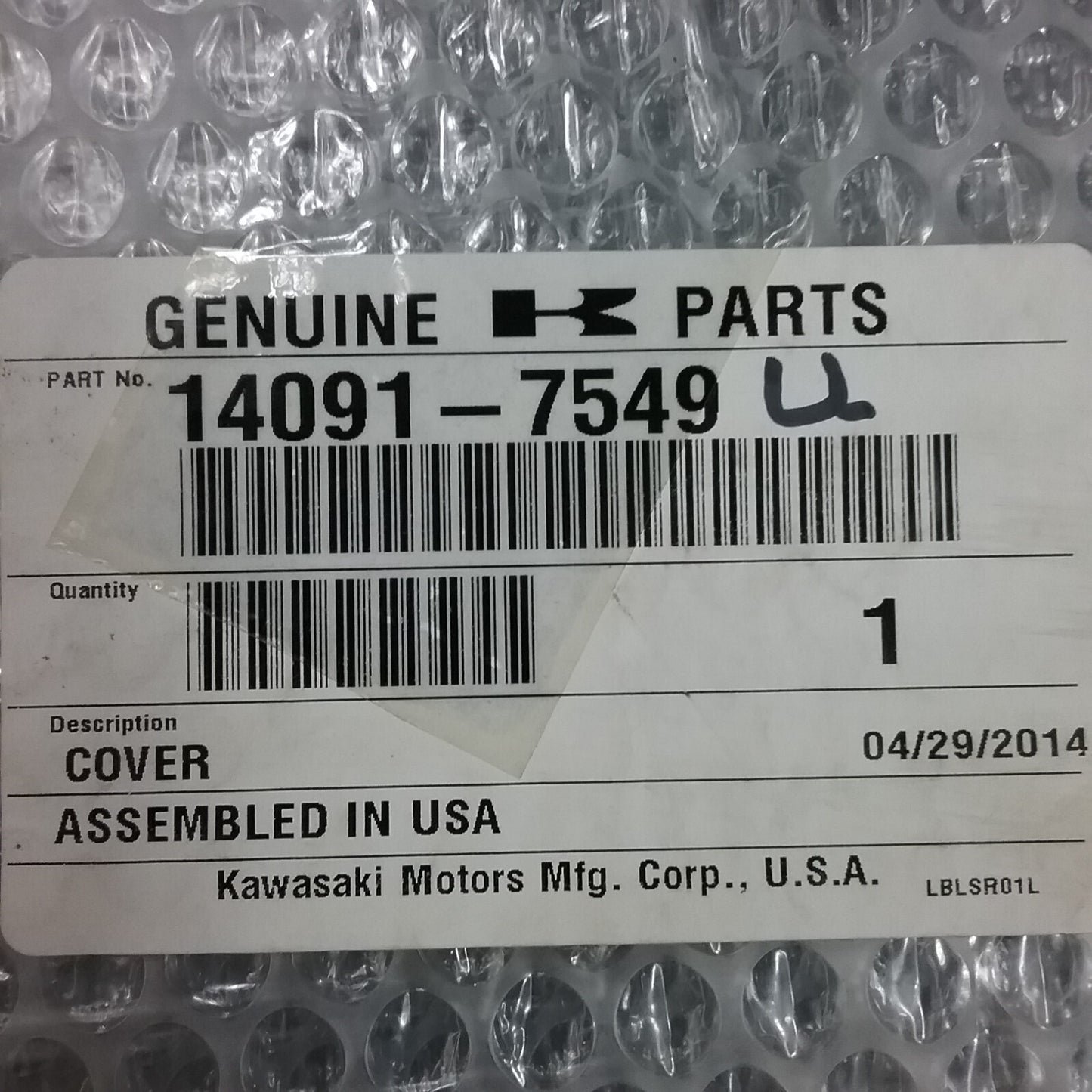 NEW GENUINE KAWASAKI 14091-7549 COVER, FRONT SEAT, RR, LWR Mule KAF620
