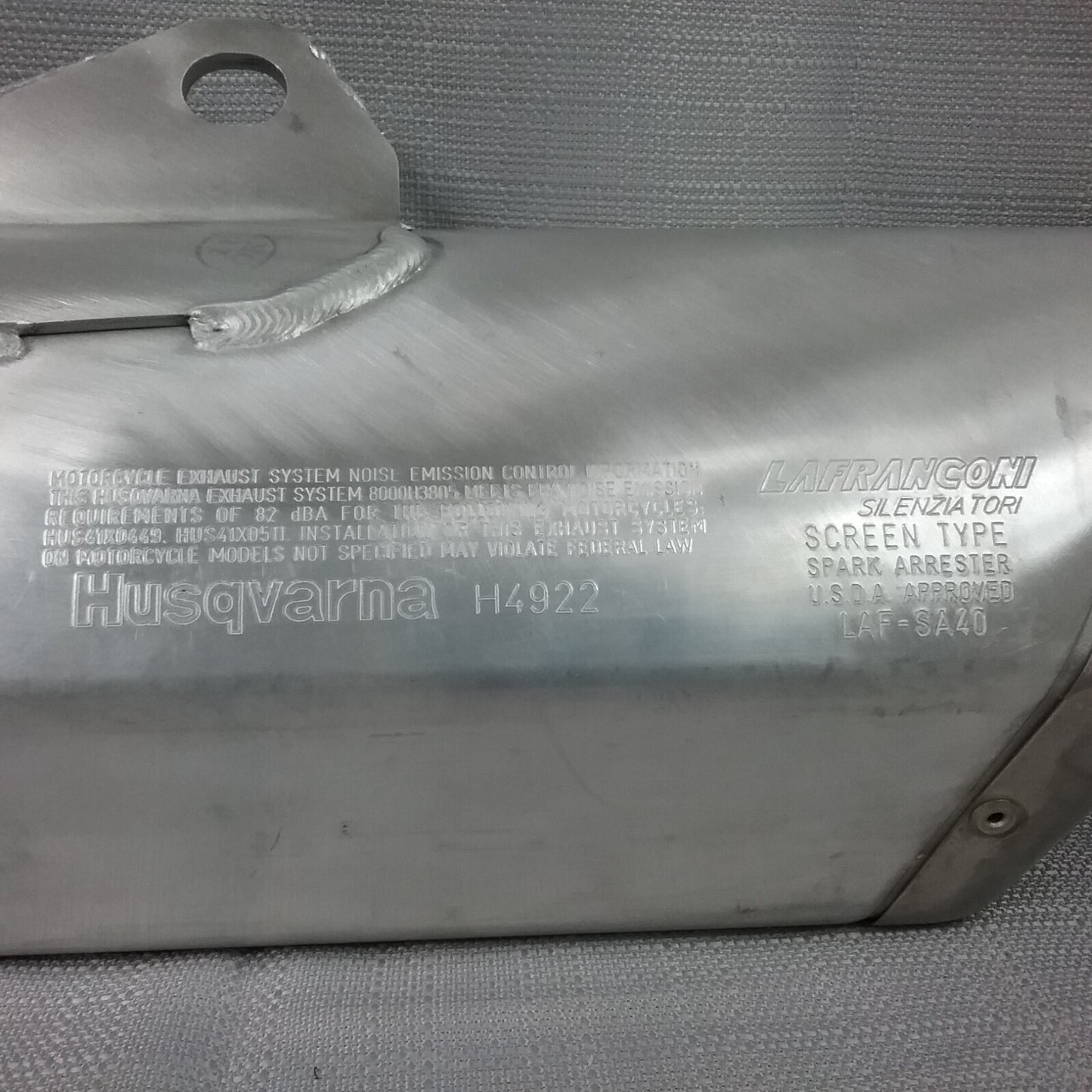 HUSQVARNA H4922 LAFRANCONI LAF-SA40 EXHAUST SCREEN TYPE TXC449
