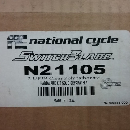 NEW NATIONAL CYCLE N21105 SWITCHBLADE 2-UP WINDSHIELD CLEAR