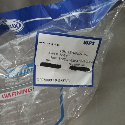 NEW GMAX 72-3410 CLEAR SINGLE SHIELD LENSE CLEAR UV400 FF49