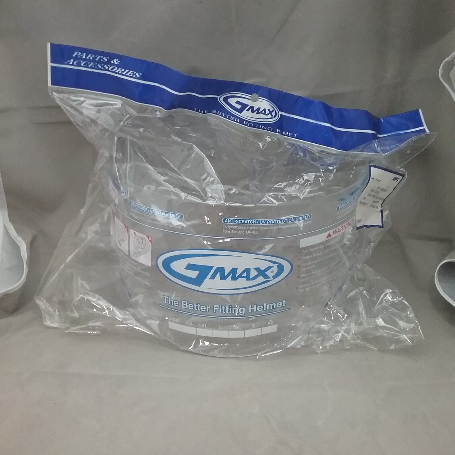 NEW GMAX 72-3410 CLEAR SINGLE SHIELD LENSE CLEAR UV400 FF49