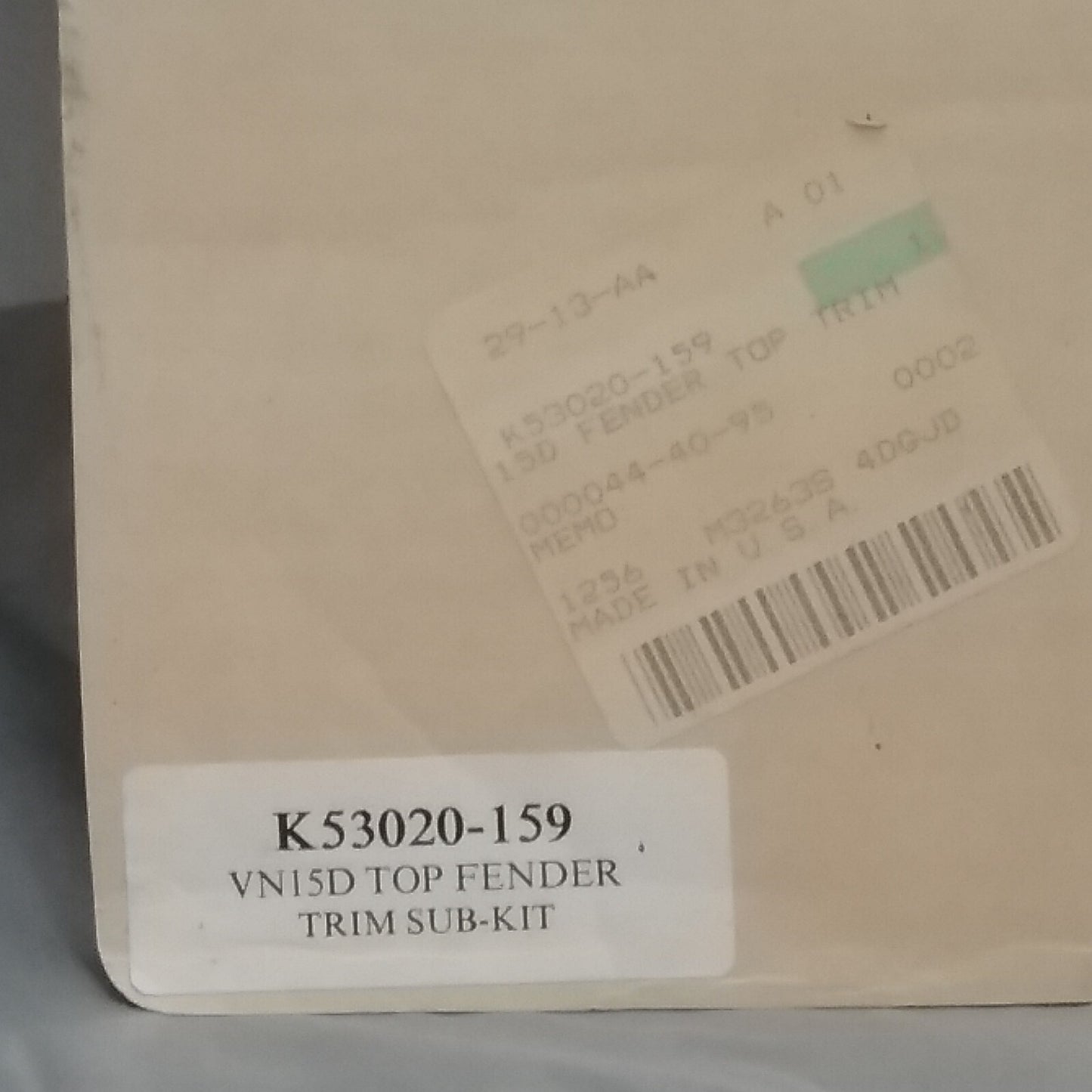 NEW GENUINE KAWASAKI K53020-159 Fire & Steel Chrome Fender Top Trim Vulcan 800