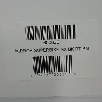 NEW BIKEMASTER 600036 10MM BLACK RH MIRROR SUPERBIKE GX BK RT BM