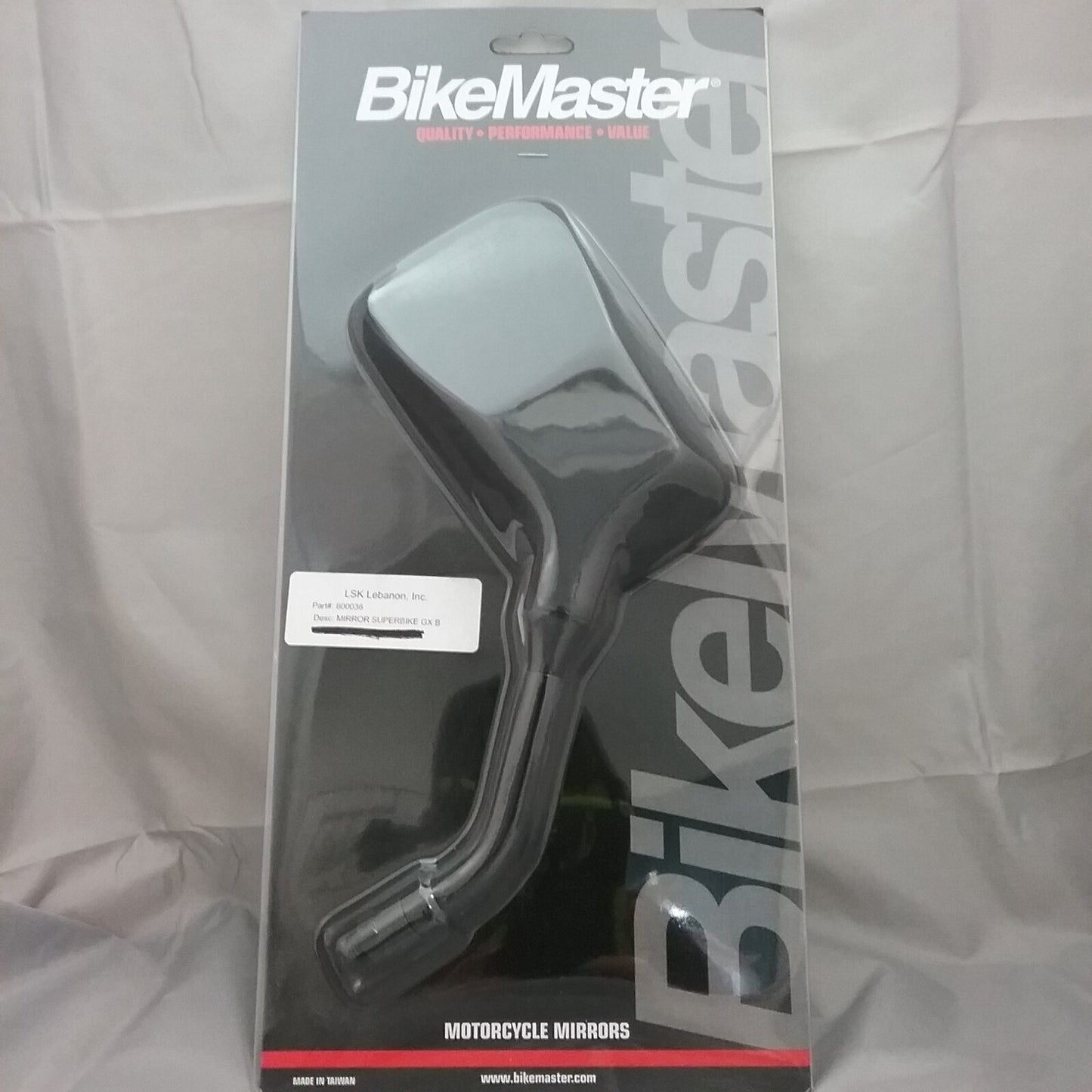 NEW BIKEMASTER 600036 10MM BLACK RH MIRROR SUPERBIKE GX BK RT BM