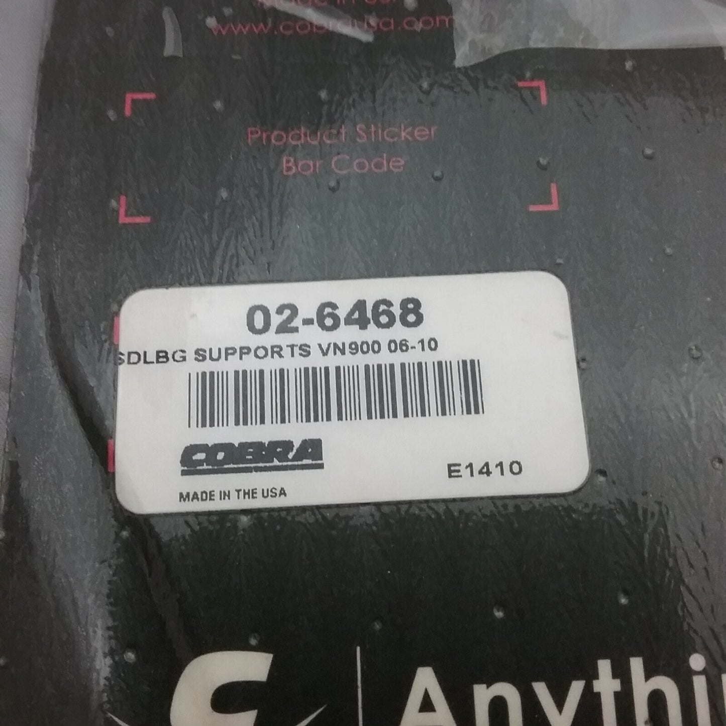 NEW COBRA 02-6468 SADDLE BAG SUPPORT KAWASAKI VULCAN 900 2006-2009